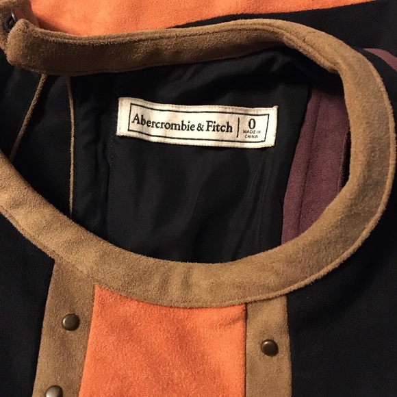 Abercrombie & Fitch Vegan Suede Color-block Dress - Picture 4 of 6